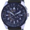 Reloj para hombre Citizen Promaster Nighthawk con esfera negra y correa de cuero Eco-Drive Diver&#39,s BJ7138-04E 200M