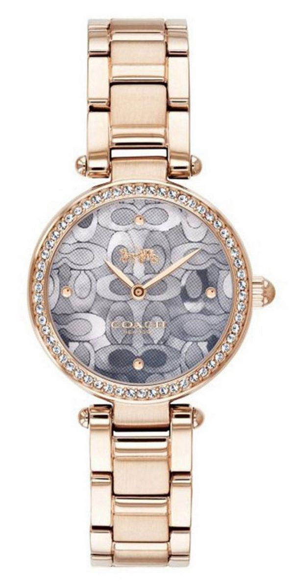 Coach Park Crystal Accents Reloj de cuarzo de acero inoxidable en tono dorado rosa 14503226 para mujer