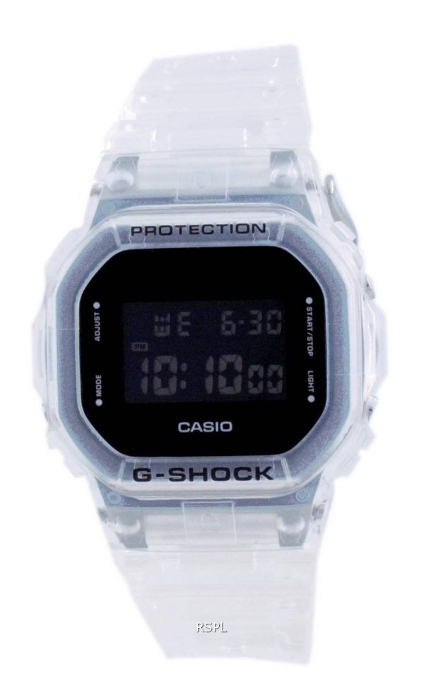 Reloj Casio G-Shock Skeleton Transparent Diver&#39,s Digital DW-5600SKE-7 DW5600SKE-7 200M para hombre