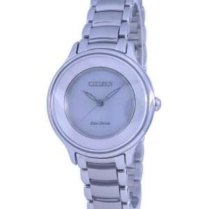 Reloj para mujer Citizen Silver Dial de acero inoxidable Eco-Drive EM0380-57D