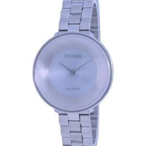 Reloj para mujer Citizen Silver Dial de acero inoxidable Eco-Drive EM0600-87A