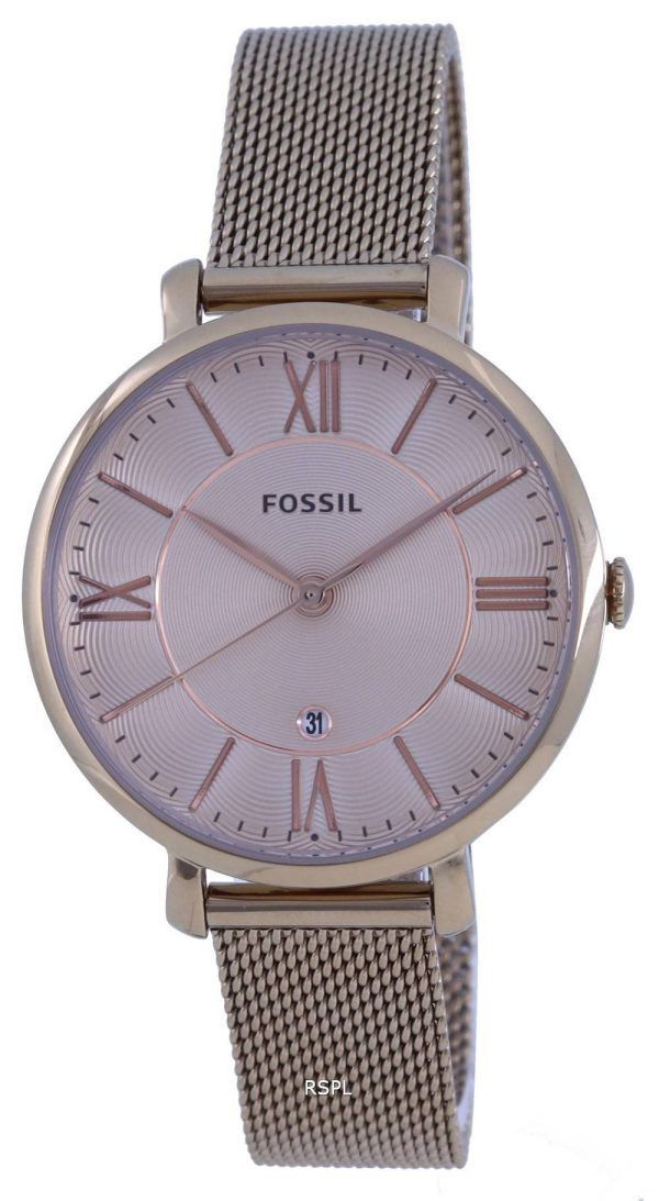 Fossil Jacqueline Rose Gold Tone Reloj de cuarzo de acero inoxidable ES5120 para mujer