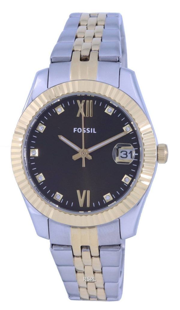 Fossil Scarlette Mini Reloj de cuarzo de acero inoxidable en dos tonos ES5123 para mujer