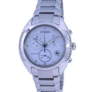 Reloj Citizen Cronógrafo con detalles de diamantes de acero inoxidable Eco-Drive FB1381-54A para mujer