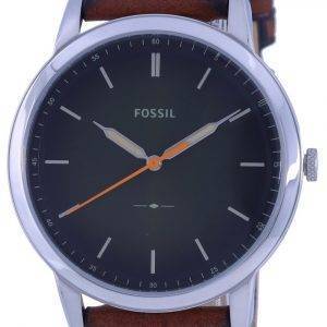 Fossil The Minimalist Green Dial Leather Strap Quartz FS5870 Reloj para hombre