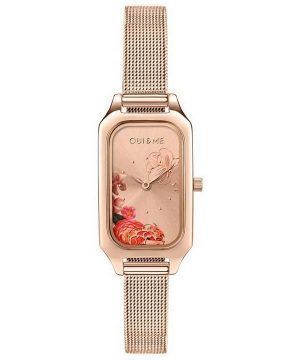 Oui &amp, Me Finette Reloj de cuarzo de acero inoxidable en tono dorado rosa ME010123 para mujer