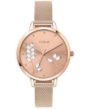 Oui &amp, Me Grande Fleurette Reloj de cuarzo de acero inoxidable en tono dorado rosa ME010155 para mujer