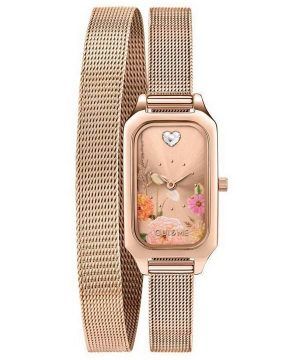 Oui &  Me Finette Reloj de cuarzo de acero inoxidable en tono dorado rosa ME010164 para mujer