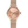 Oui &  Me Bichette Reloj de cuarzo de acero inoxidable en tono dorado rosa ME010177 para mujer