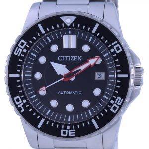 Reloj para hombre Citizen con esfera negra de acero inoxidable automático NJ0120-81E 100M
