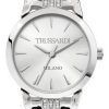 Trussardi T-Original Silver Dial Leather Strap Quartz R2451142501 Reloj para mujer