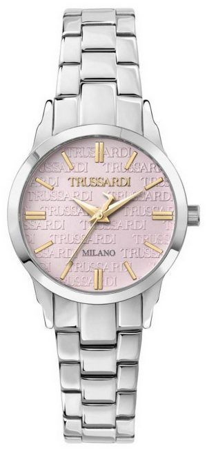 Reloj Trussardi T-Bent rosa de acero inoxidable con esfera de cuarzo R2453141508 para mujer