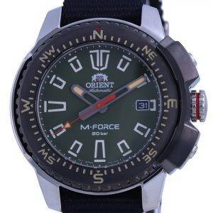 Reloj para hombre Orient M-Force de acero inoxidable con esfera verde y automático RA-AC0N03E10B 200M