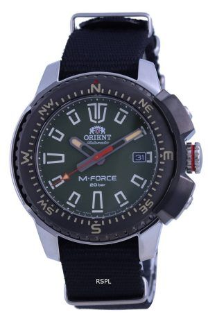 Reloj para hombre Orient M-Force de acero inoxidable con esfera verde y automático RA-AC0N03E10B 200M