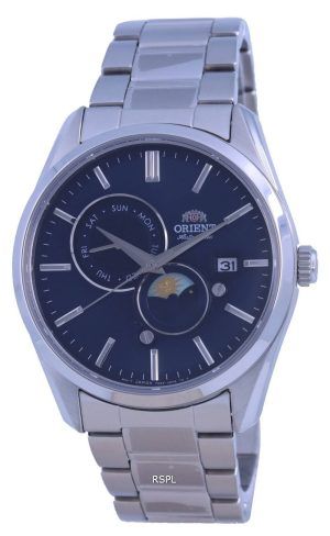 Reloj para hombre Orient Contemporary Sun &amp, Moon con esfera azul y automático RA-AK0308L10B