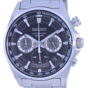 Seiko Neo Sports Chronograph Black Dial Quartz SSB397 SSB397P1 SSB397P 100M Reloj para hombre