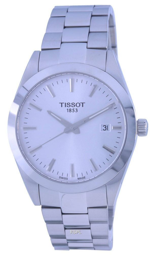 Tissot T-Classic Gentleman Silver Dial Quartz T127.410.11.031.00 T1274101103100 100M Reloj para hombre
