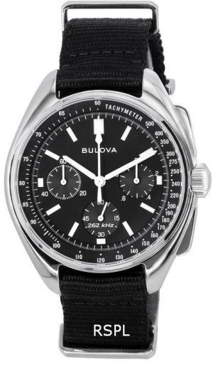 Bulova Lunar Pilot Edición especial Cronógrafo Esfera negra Cuarzo 96A225 Reloj para hombre