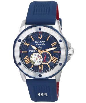 Bulova Marine Star Open Heart Blue Dial Automatic Diver's 98A282 200M Reloj para hombre