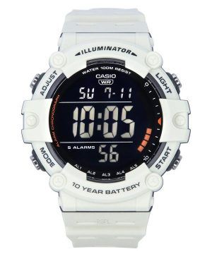Casio Standard Digital White Resin Strap Cuarzo AE-1500WH-8B2 100M Reloj para hombre