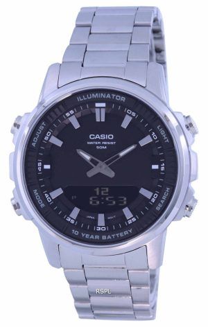 Reloj para hombre Casio Enticer World Time Telememo analógico digital AMW-880D-1A AMW880D-1