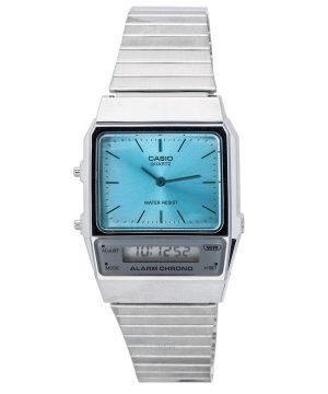 Casio Vintage analógico digital pulsera de acero inoxidable cuarzo AQ-800EC-2A AQ800EC-2 reloj unisex
