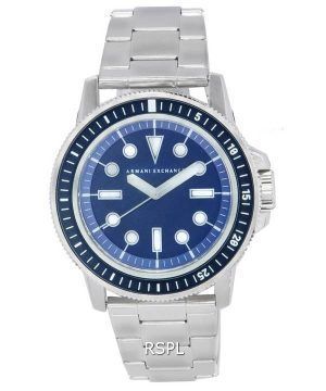 Armani Exchange acero inoxidable esfera azul cuarzo AX1861 Watch de Men es