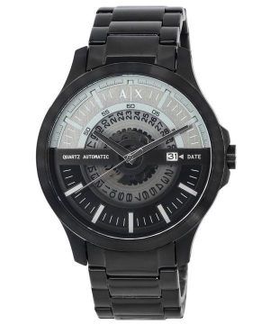 Armani Exchange automático esfera negra cuarzo AX2444 Watch de Men es