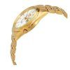 Reloj Seiko 5 de acero inoxidable en tono dorado, esfera blanca, 21 joyas, automático SNKL26K1 para hombre