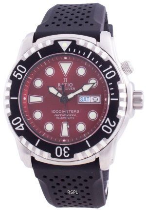Ratio Free Diver Helium-Safe 1000M Sapphire Automatic 1068HA90-34VA-RED Reloj para hombre