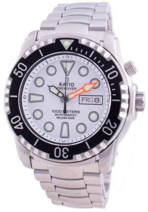 Ratio Free Diver Helium-Safe 1000M Sapphire Automatic 1068HA96-34VA-WHT Reloj para hombre