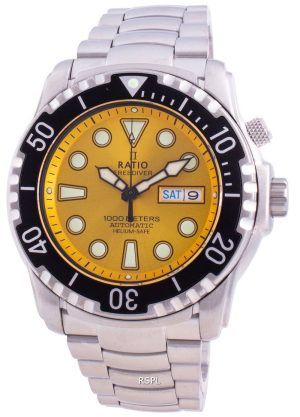 Ratio Free Diver Helium-Safe 1000M Sapphire Automatic 1068HA96-34VA-YLW Reloj para hombre