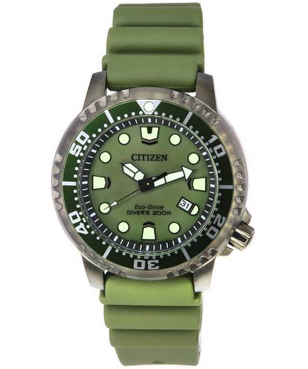 Citizen Promaster Marine Eco-Drive Green Dial Diver's BN0157-11X 200M Reloj para hombre