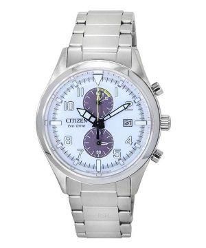 Citizen Classic Eco-Drive Cronógrafo Acero inoxidable Esfera blanca CA7028-81A 100M Reloj para hombre
