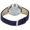 Casio Edifice Standard Cronógrafo Correa de cuero Esfera azul Cuarzo EFV-640L-2A 100M Reloj para hombre