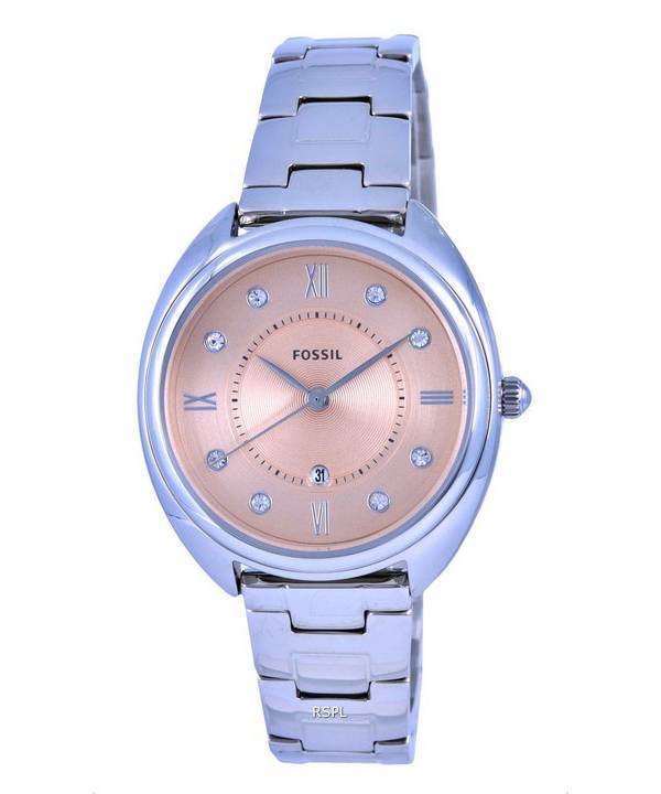 Fossil Gabby Crystal Accents Rose Gold Tone Dial Cuarzo ES5146 Reloj para mujer