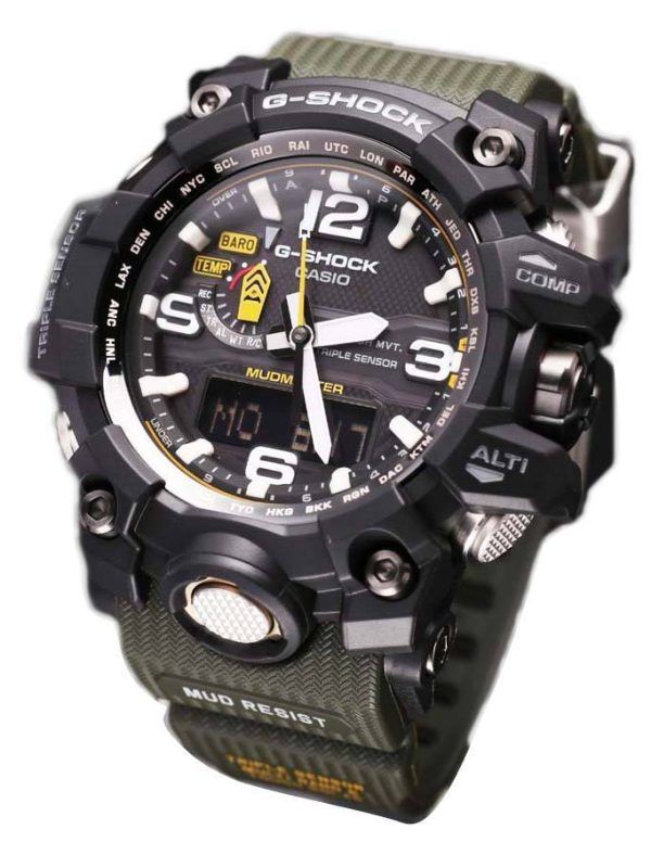 Reloj para hombre Casio G-Shock Mudmaster triple sensor atómico GWG-1000-1A3 GWG1000-1A3