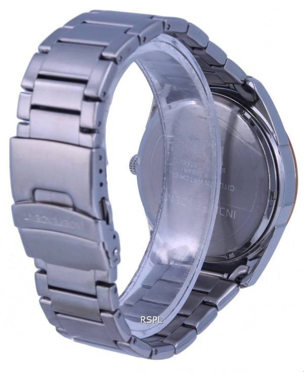 Reloj independiente de acero inoxidable con esfera blanca y cuarzo IB5-331-11.G 100M para hombre