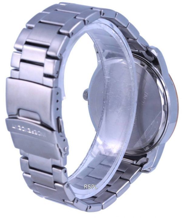 Reloj independiente de acero inoxidable con esfera blanca y cuarzo IB5-438-11.G 100M para hombre