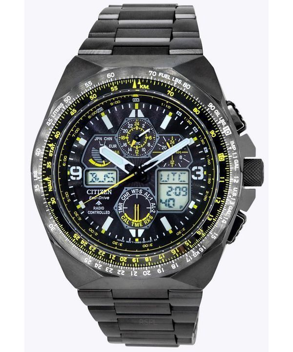 Citizen Promaster Skyhawk AT Black Dial Cronógrafo Eco-Drive Diver's JY8127-59E 200M Reloj para hombre