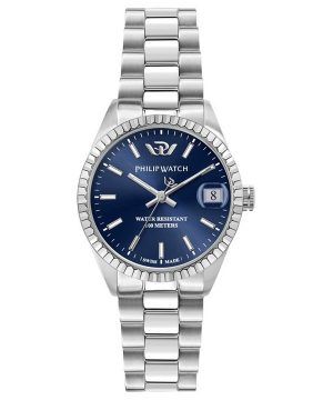 Philip Watch Caribe Urban Acero inoxidable Azul Sunray Dial Cuarzo R8253597590 100M Reloj para mujer