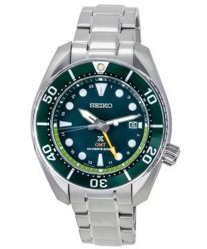 Reloj Seiko Prospex Sea Aqua Sumo GMT Green Dial Solar Diver's SFK003J1 200M para hombre