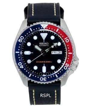 Reloj para hombre Seiko Automatic Diver's Ratio Black Leather SKX009K1-LS2 200M