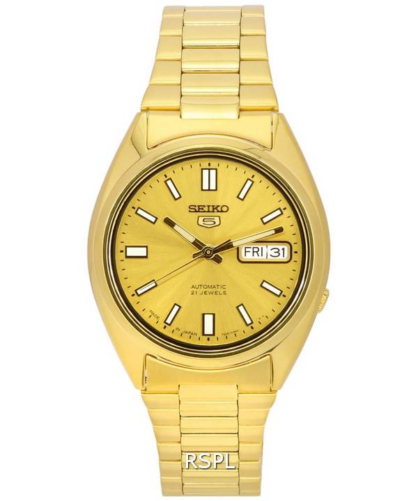 Reloj Seiko 5 de acero inoxidable en tono dorado automático SNXS80 SNXS80J5 SNXS80J para hombre