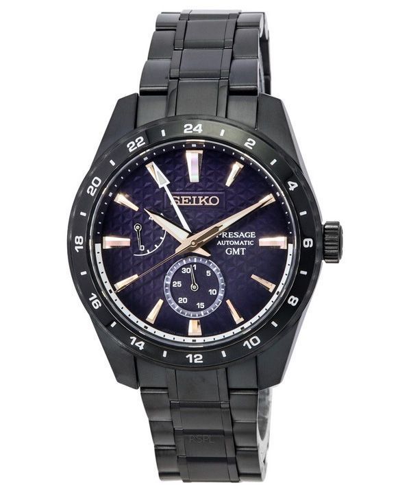 Seiko Presage Akebono Sharp Edged Series GMT Edición limitada Esfera azul Automático SPB361J1 100M Reloj para hombre