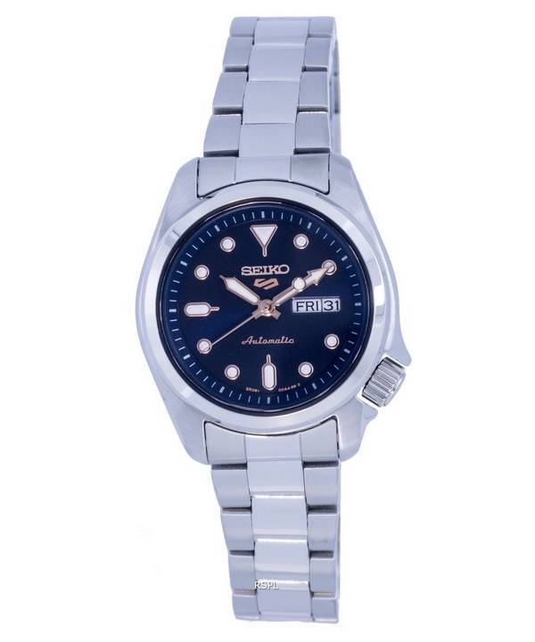 Reloj Seiko 5 Sports automático de acero inoxidable con esfera azul SRE003 SRE003K1 SRE003K 100M para mujer