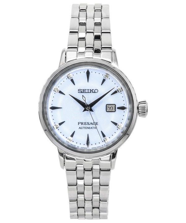 Reloj Seiko Presage Cocktail Time Skydiving Diamond Accents Blue Dial Automatic SRE007J1 para mujer
