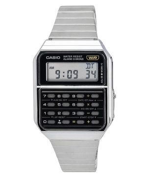 Reloj Casio Vintage con calculadora digital y cuarzo de acero inoxidable CA-500WE-1A para hombre