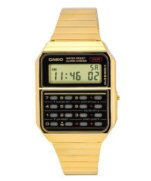 Reloj Casio Vintage con calculadora digital y cuarzo de acero inoxidable en tono dorado CA-500WEG-1A para hombre
