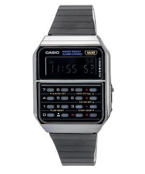 Reloj Casio Vintage con calculadora digital y cuarzo de acero inoxidable CA-500WEGG-1B para hombre